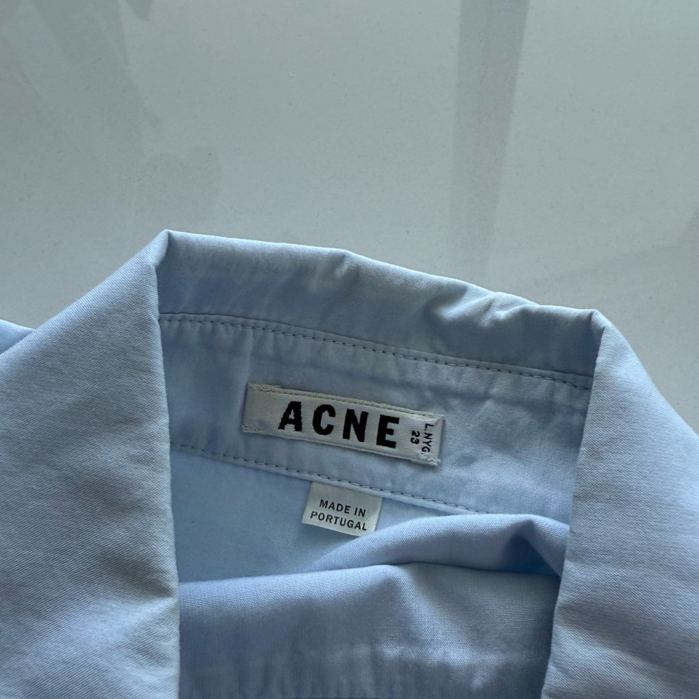 Acne Blue Button Up - Picture 3 of 4